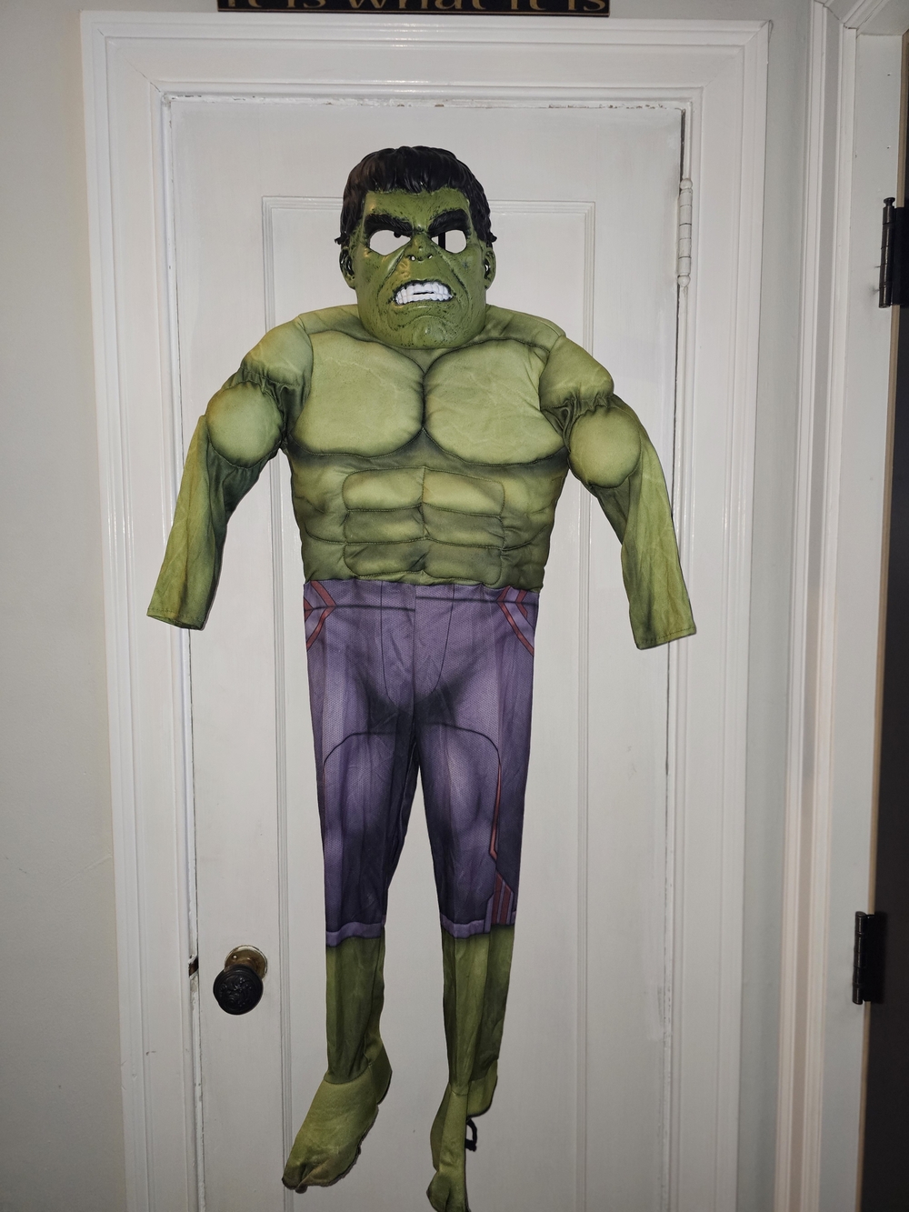 Marvel Avengers Hulk Deluxe Muscle Costume Kids Size Small 4-6 w/ Mask